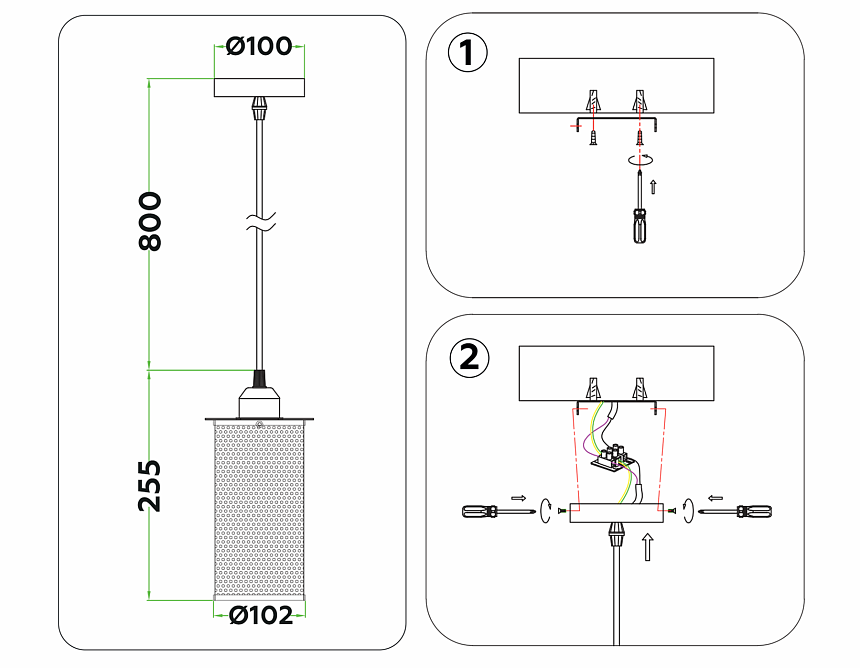 TR8161 WH белый E27 max 40W D102*1055